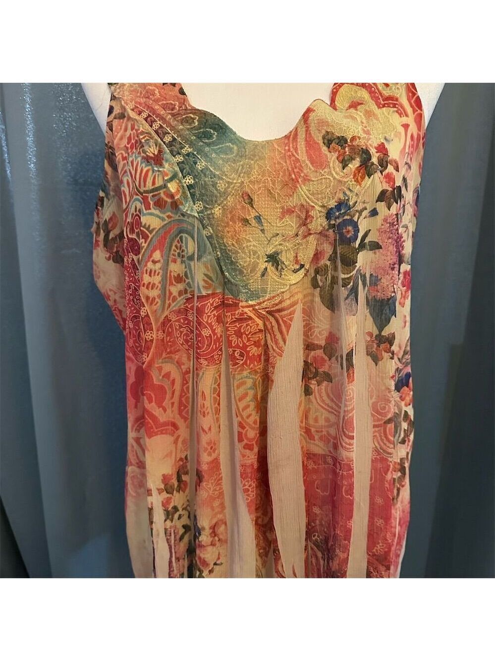 Floral Mushka by Sienna Rose Women’s  XL Cream Sleeveless, Knit Standard